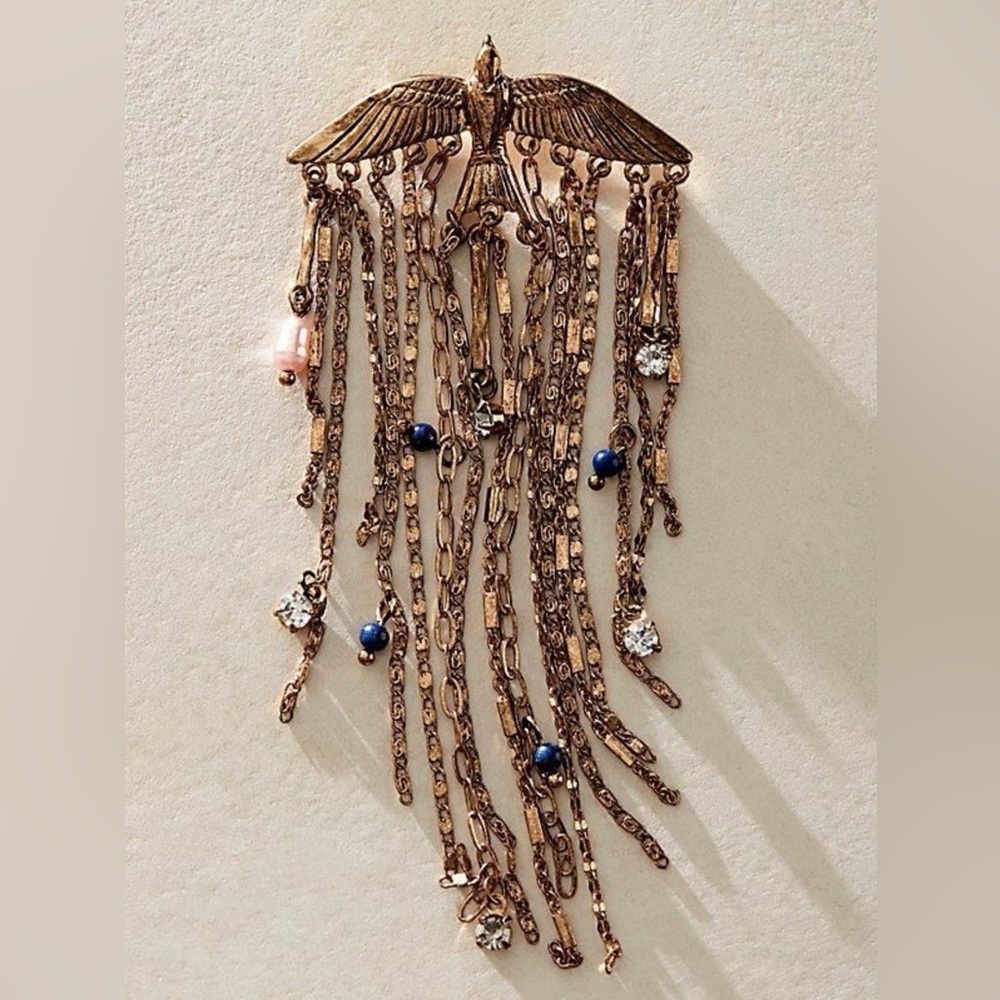 ‼️SOLD‼️ 10. NWT! Free People Cresta Dangle Brooch | Gold Combo